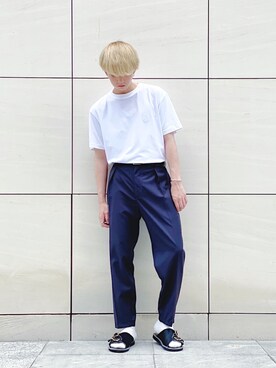 「Editions M.R（エディションズエムアール）のアイテム」を使った、Koheiさん（メンズ・173cm）の夏コーディネート