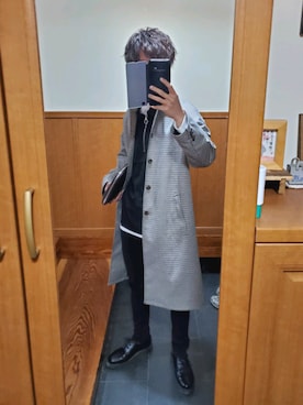 「アイテム（ステンカラーコート）」を使った、katsu(相互フォロー)さん（メンズ・170cm・20代）の秋コーディネート