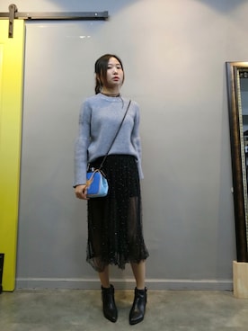「madewell（メイドウェル）のアイテム（トップス）」を使った、babapooさん（レディース・163cm）の秋コーディネート