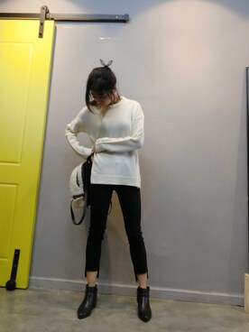 「Frame（フレーム）のアイテム」を使った、babapooさん（レディース・163cm）の秋コーディネート