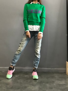 「ALBERTA FERRETTI（アルベルタフェレッティ）のアイテム」を使った、babapooさん（レディース・163cm）の秋コーディネート
