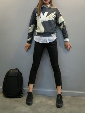 「Frame（フレーム）のアイテム」を使った、babapooさん（レディース・163cm）の秋コーディネート
