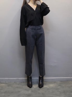 「PRADA（プラダ）のアイテム（チノパンツ）」を使った、babapooさん（レディース・163cm）の冬コーディネート