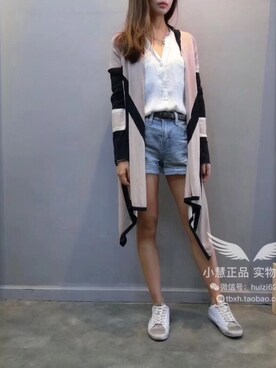 「BCBG（ビーシービージー）のアイテム」を使った、babapooさん（レディース・165cm）の夏コーディネート