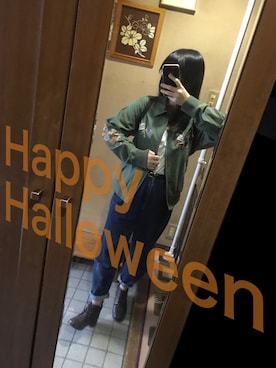 「wearhalloween2017」｜「アイテム（ブルゾン）」を使った、Amiさん（レディース・155cm）の秋コーディネート