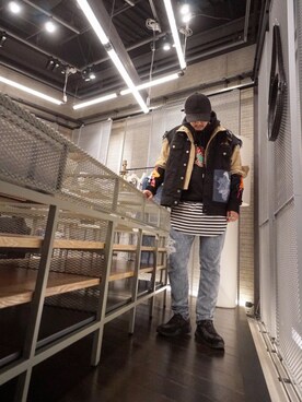 デニムジャケットを使った ノースリーブ のメンズ人気ファッションコーディネート ユーザー ショップスタッフ Wear