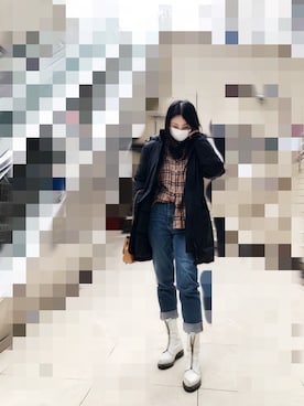 「plac jean（プラックジーン）のアイテム」を使った、Guさん（レディース・164cm）の冬コーディネート