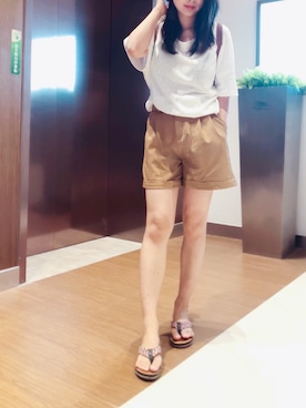 「アイテム（サンダル）」を使った、Guさん（レディース・164cm・20代）の夏コーディネート