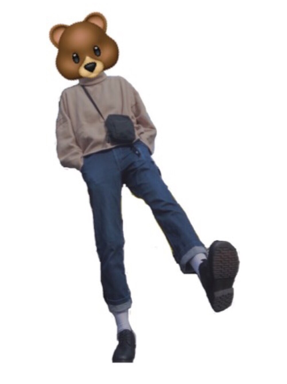 「denim、beige、autumn、デニム、タートルネック、ベージュ、秋コーデ、カジュアルコーデ」｜「DHOLICの裏起毛タートルネックスウェット（スウェット、ベージュ系）」を使った、shuさん（レディース・173cm）の秋コーディネートの1枚目の写真