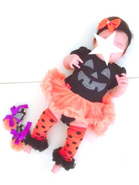 「カボチャコーデ🎃」｜はなさん（キッズ・60cm）の秋コーディネート