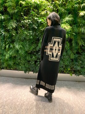 「PENDLETON（ペンドルトン）のアイテム（ワンピース/ドレス）」を使った、Saori .Mさん（レディース・169cm）の冬コーディネート