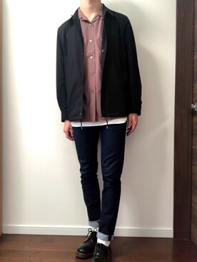 「BLISS POINT（ブリスポイント）のアイテム（ジャケット/アウター）」を使った、kyoyaさん（メンズ・177cm）の春コーディネート