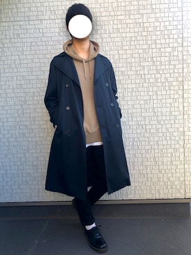 「nano・universe」｜「アイテム（トレンチコート）」を使った、kyoyaさん（メンズ・177cm）の秋コーディネート