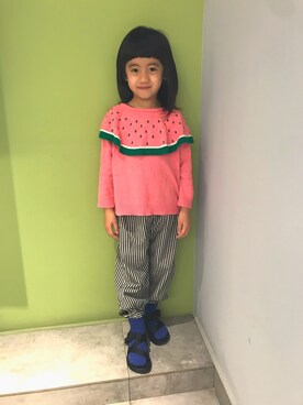 「Chaco（チャコ）のアイテム」を使った、AJsisさん（キッズ・110cm）の春コーディネート