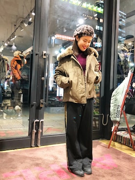 沙絵さん（レディース・153cm）の冬コーディネート