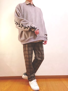 「RE730（アールイーセブンサーティー）のアイテム」を使った、ゆゆゆさん（メンズ・171cm）の春コーディネート