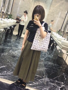 「tricot COMME des GARCONS（トリココムデギャルソン）のアイテム（シューズ）」を使った、rukoさん（レディース・165cm）の夏コーディネート