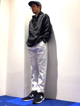 「TRANS CONTINENTS（トランスコンチネンツ）のアイテム（マウンテンパーカー）」を使った、タカハシさん（メンズ・171cm）の春コーディネート