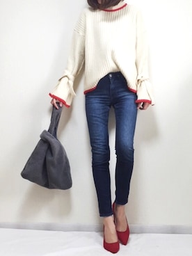 「夢展望（ユメテンボウ）のアイテム」を使った、minminmaaaさん（レディース・168cm）の冬コーディネート
