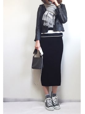 「MACPHEE（マカフィー）のアイテム（ジャケット/アウター）」を使った、minminmaaaさん（レディース・168cm）の冬コーディネート