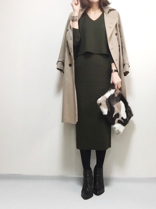 Minminmaaa Pinceauのトレンチコートを使ったコーディネート Wear