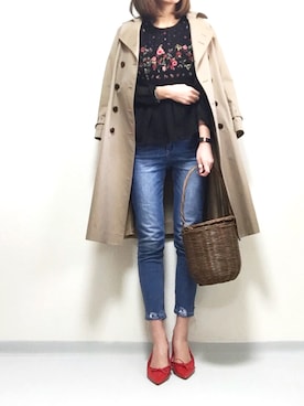 「PINCEAU（パンソー）のアイテム」を使った、minminmaaaさん（レディース・168cm）の冬コーディネート