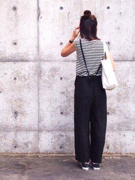 「BEAUTY&YOUTH UNITED ARROWS（ビューティーアンドユースユナイテッドアローズ）のアイテム（つなぎ/オールインワン）」を使った、minminmaaaさん（レディース・168cm）の夏コーディネート