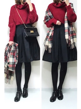 「GRL（グレイル）のアイテム（ピアス（両耳用））」を使った、minminmaaaさん（レディース・168cm）の冬コーディネート