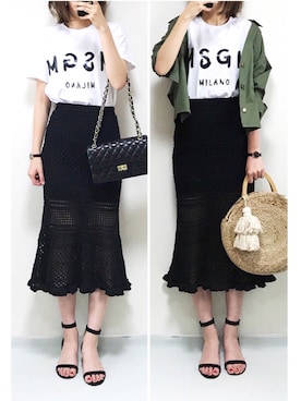 「MSGM（エムエスジーエム）のアイテム」を使った、minminmaaaさん（レディース・168cm）の春コーディネート