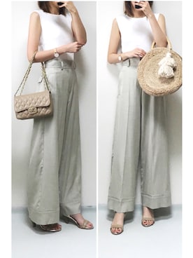 「H/standard（アッシュ・スタンダード）のアイテム」を使った、minminmaaaさん（レディース・168cm）の夏コーディネート