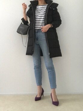 「SESTO（セスト）のストレートシルエットの7cmヒールポインテッドトゥパンプス（パンプス）」を使った、minminmaaaさん（レディース・168cm）の秋コーディネート