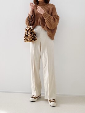 「H&M（エイチ・アンド・エム）のアイテム（ニット/セーター）」を使った、minminmaaaさん（レディース・168cm）の冬コーディネート