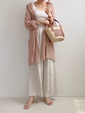 「fifth（フィフス）のアイテム（シャツ/ブラウス）」を使った、minminmaaaさん（レディース・168cm）の春コーディネート