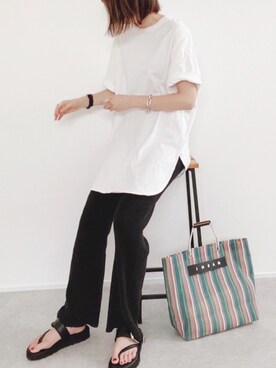 「VERMEIL par iena（ヴェルメイユパーイエナ）のアイテム」を使った、minminmaaaさん（レディース・168cm）の夏コーディネート