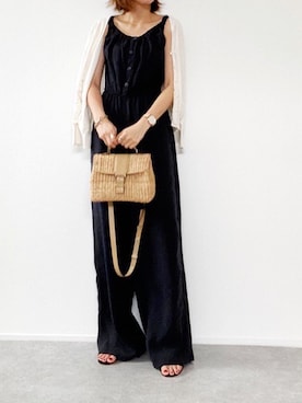 「ZARA（ザラ）のアイテム（オールインワン・サロペット）」を使った、minminmaaaさん（レディース・168cm）の夏コーディネート