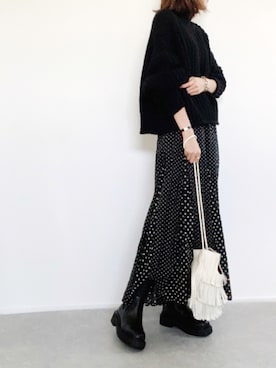 「H&M（エイチ・アンド・エム）のアイテム（ニット/セーター）」を使った、minminmaaaさん（レディース・168cm）の秋コーディネート