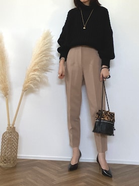 「H&M（エイチ・アンド・エム）のアイテム（ニット/セーター）」を使った、minminmaaaさん（レディース・168cm）の秋コーディネート