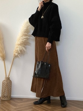 「H&M（エイチ・アンド・エム）のアイテム（ニット/セーター）」を使った、minminmaaaさん（レディース・168cm）の秋コーディネート