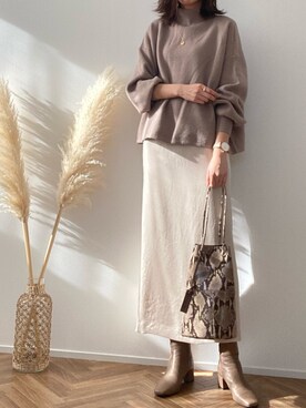 minminmaaaさん（レディース・168cm）の冬コーディネート