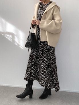 「STUNNING LURE（スタニングルアー）のアイテム（ジャケット/アウター）」を使った、minminmaaaさん（レディース・168cm）の冬コーディネート