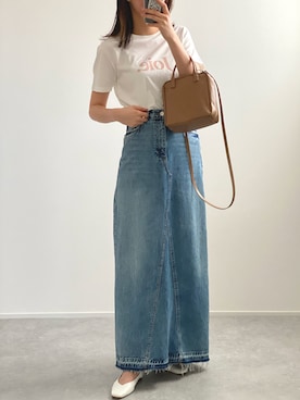 「BEAUTY&YOUTH UNITED ARROWS（ビューティーアンドユースユナイテッドアローズ）のBY∴ Vカットスクエアトゥフラットシューズ 1.0◆（パンプス）」を使った、minminmaaaさん（レディース・168cm）の春コーディネート