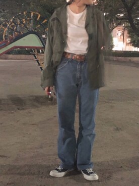 「KEY（キイ）のアイテム（パンツ）」を使った、🐗さん（レディース・157cm）の秋コーディネート