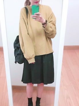 「STYLENANDA（スタイルナンダ）のアイテム（スウェット）」を使った、natsumiさん（レディース・167cm）の秋コーディネート