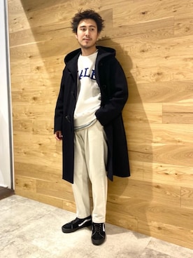 「BEAUTY&YOUTH UNITED ARROWS（ビューティーアンドユースユナイテッドアローズ）のアイテム（ダッフルコート）」を使った、Ryota Yamotoさん（メンズ・170cm）の冬コーディネート