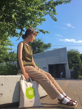 「Passportのアイテム」を使った、akariさん（レディース・156cm）の夏コーディネート