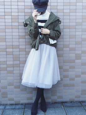 「CIAOPANIC TYPY（チャオパニックティピー）のアイテム（モッズコート）」を使った、mayさん（レディース・168cm）の秋コーディネート