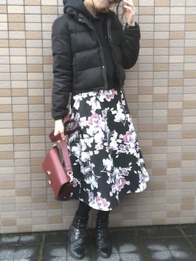 「UNTITLED（アンタイトル）のアイテム（ダウンジャケット/コート）」を使った、mayさん（レディース・168cm）の冬コーディネート