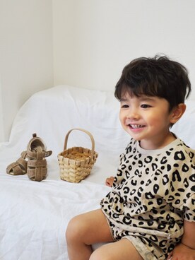 「むすこーで」｜「アイテム（セットアップ）」を使った、Rikimaruさん（キッズ・90cm）の春コーディネート