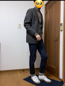 「無印良品」｜「アイテム（トップス）」を使った、つきをさん（メンズ・180cm）の冬コーディネート