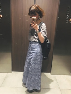 「ACHIEVEのアイテム」を使った、monさん（レディース・155cm）の夏コーディネート